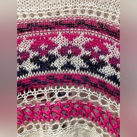 Free People White and Pink Patterned Cardigan - Picture 8 of 9